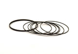 Black Circles Connectors, 12 Oxidized Brass Black Circle Connectors (50X0.80mm) Bs-1111 S797