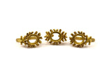 The King Ring Settings - 1 Raw Brass Ring Setting with Pad Size 12x10mm U044