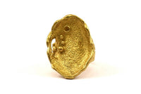 Ring Settings - 1 Raw Brass Ring Setting with Pad Size 2.5mm U049