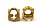 Lord Ring Settings - 1 Raw Brass Ring Setting with Pad Size 21x15mm U052
