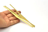 Brass Long Blank, 3 Raw Brass Extra Long Blanks With 2 holes (153x9.6mm) D0514
