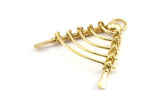 Brass Fence Charm, 1 Raw Brass Fence Pendant With 1 Loop, Earring Findings, Charms (49x44x8x6mm) U107