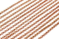 Red Brass Rolo Chain, Soldered  Rolo Chain (3mm) MB 8-19