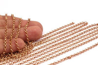 Red Brass Rolo Chain, Soldered  Rolo Chain (3mm) MB 8-19