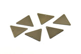 Hippie Triangle Brass, 20 Gunmetal Plated Triangle Charms With 2 Holes (22x25mm) Brs 3028-2 A0085