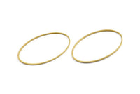 Ham Pirinç Oval Bağlantı Elemanları, 24 Ham Pirinç Oval Şekilli Halka (46x30x1mm) BS 2200