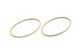 Ham Pirinç Oval Bağlantı Elemanları, 24 Ham Pirinç Oval Şekilli Halka (46x30x1mm) BS 2200