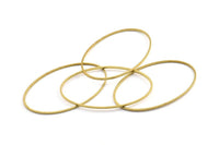 Ham Pirinç Oval Bağlantı Elemanları, 24 Ham Pirinç Oval Şekilli Halka (46x30x1mm) BS 2200