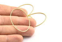 Ham Pirinç Oval Bağlantı Elemanları, 24 Ham Pirinç Oval Şekilli Halka (46x30x1mm) BS 2200