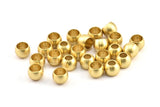 Brass Spacer Beads, 24 Raw Brass Industrial Findings, Spacer Beads (10x7.6mm) R041