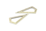 Silver Triangle, 6 Antique Silver Plated Triangle Charms with 1 holes (38x20x0.60mm) U018 H0263
