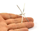 Claw Ring Settings - 925 Silver 4 Claw Ring Blanks for Natural Stones N0118