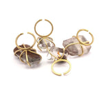 Claw Ring Settings - 925 Silver 4 Claw Ring Blanks for Natural Stones N0118