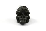 Black Pirate Finding, 1 Oxidized Brass Black Skull Head Bracelet Parts (17x12x11mm) N0423 S625