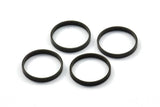 Black Circle Connectors, 50 Oxidized Brass Black Circle Connectors (17x0.8x2mm) D0309 S237