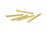 Tiny Necklace Bar, 24 Raw Brass Bar Connectors, Necklace, Earring, Bracelet Findings With 1 Hole (2x30mm) BS 1780
