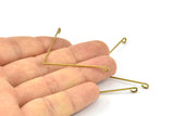 Brass Wire Pendant, 24 Raw Brass Wire Pendant With 2 Holes (40x0.8mm) BS 1765