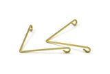 Brass Wire Pendant, 24 Raw Brass Wire Pendant With 2 Holes (30x0.8mm) BS 1767