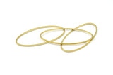 Ham Pirinç Oval Bağlantı Elemanları, 24 Ham Pirinç Oval Şekilli Halka (40x20x0,80 mm) BS 2334