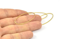 Ham Pirinç Oval Bağlantı Elemanları, 24 Ham Pirinç Oval Şekilli Halka (40x20x0,80 mm) BS 2334