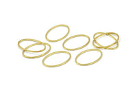 Ham Pirinç Oval Bağlantı Elemanları, 50 Ham Pirinç Oval Şekilli Halka (13x20x0,80 mm) BS 2335
