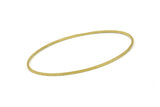 Raw Brass Oval Connectors, 12 Raw Brass Oval Shaped Rings (27x54x0.80mm) BS 2332