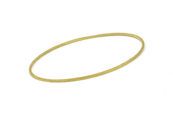 Raw Brass Oval Connectors, 12 Raw Brass Oval Shaped Rings (27x54x0.80mm) BS 2332