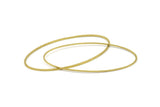 Raw Brass Oval Connectors, 12 Raw Brass Oval Shaped Rings (27x54x0.80mm) BS 2332