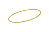 Raw Brass Oval Connectors, 12 Raw Brass Oval Shape Rings (27x54x1mm) BS 2331