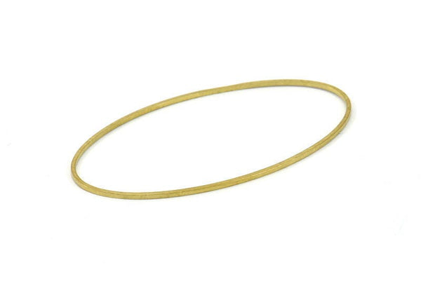 Raw Brass Oval Connectors, 12 Raw Brass Oval Shape Rings (27x54x1mm) BS 2331