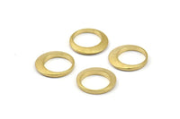 Brass Hoop Finding, 12 Raw Brass Geometric Pendants, Charms, Earring Findings (12x1.5mm) BS 2009