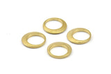 Brass Hoop Finding, 12 Raw Brass Geometric Pendants, Charms, Earring Findings (12x1.5mm) BS 2009