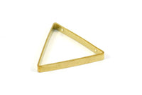 Brass Triangle Charm, 12 Raw Brass Triangles with 2 Holes (27x24x3x0.60mm) BS 2352