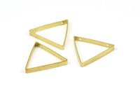 Brass Triangle Charm, 12 Raw Brass Triangles with 2 Holes (27x24x3x0.60mm) BS 2352