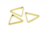 Brass Triangle Charm, 12 Raw Brass Triangles with 2 Holes (27x24x3x0.60mm) BS 2352