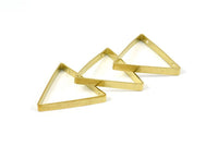 Brass Triangle Charm, 12 Raw Brass Triangles with 2 Holes (27x24x3x0.60mm) BS 2352