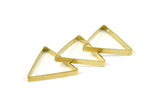 Brass Triangle Charm, 12 Raw Brass Triangles with 2 Holes (27x24x3x0.60mm) BS 2352