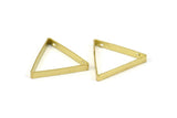 Brass Triangle Charm, 12 Raw Brass Triangles with 2 Holes (24x21x3x0.60mm) BS 2354