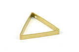 Brass Triangle Charm, 12 Raw Brass Triangles with 2 Holes (24x21x3x0.60mm) BS 2354