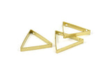 Brass Triangle Charm, 12 Raw Brass Triangles with 2 Holes (24x21x3x0.60mm) BS 2354
