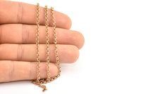 Red Brass Rolo Chain, 5 meters Soldered Brass Rolo Chain (3mm) MB 8-19