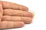 Brass Earring Wires, 25 Raw Brass Earring Studs, Wire Hoops  (30x0.70mm) BS 2234