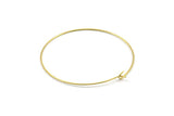 Brass Earring Wires, 25 Raw Brass Earring Wires  (45x0.70mm) BS 2237
