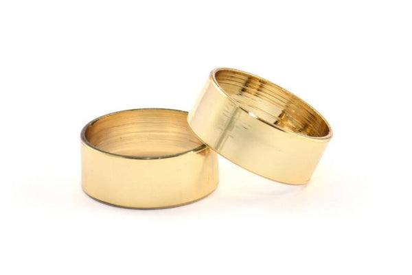 Gold Tube Beads, 3 Gold Plated Brass Tube Beads (15x6mm) R025 Q0330