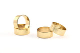 Gold Tube Beads, 3 Gold Plated Brass Tube Beads (15x6mm) R025 Q0330