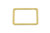 Square Brass Charm, 12 Raw Brass Square Connectors,Square Findings (30x2x1mm) BS 2307