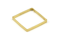 Kare Pirinç Charm, 2 delikli 12 Ham Pirinç Kare Bağlantı Parçası (30x3x0,80 mm) BS 2306