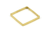 Kare Pirinç Charm, 2 delikli 12 Ham Pirinç Kare Bağlantı Parçası (30x3x0,80 mm) BS 2306