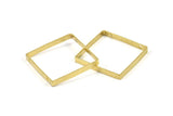 Kare Pirinç Charm, 2 delikli 12 Ham Pirinç Kare Bağlantı Parçası (30x3x0,80 mm) BS 2306