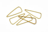 Brass Triangle Charm, 50 Raw Brass Triangle Charms with Soft Edges (37x16x0.8mm) BS 2345